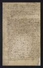 Requête de Madeleine Arnauld demandant l’autorisation de faire l’exercice de la religion réformée à Wargnies (3 juin 1665 ; copie, s.d.). Autorisation accordée par les commissaires de l’édit (3 juillet 1665)