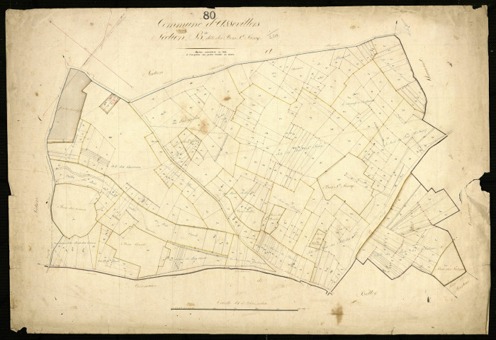 Plan du cadastre napoléonien - Assevillers : Bois de Saint Furcy, B
