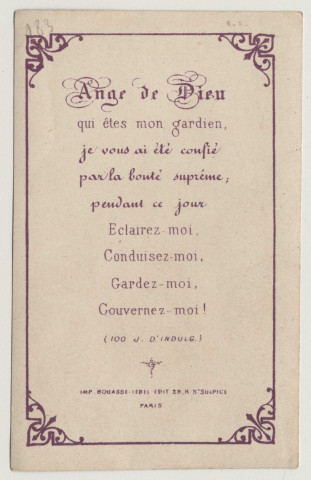 Sous la protection de Marie et la garde du bon ange ! L'Ange Gardien. Ange de Dieu