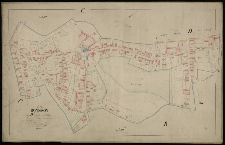 Plan du cadastre napoléonien - Ronsoy : Village (Le), D2