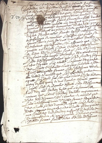 Etude de Me Noël Cuisset à Amiens (étude n°17). Minutes des années 1664-1686