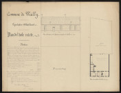 Wailly. Plan de l'école mixte et du jardin