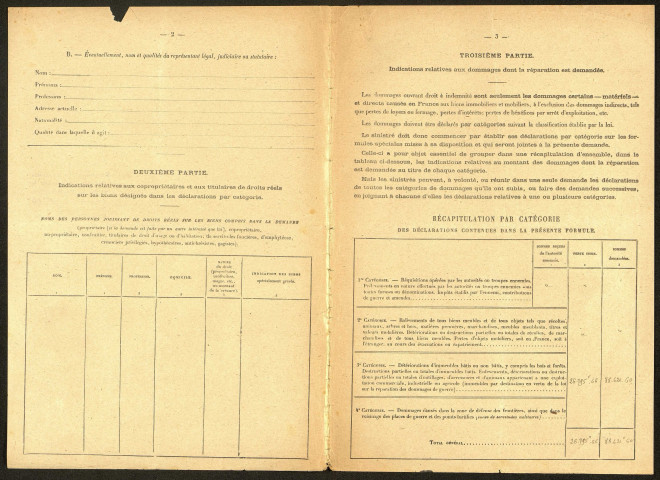 Cléry-sur-Somme. Demande d'indemnisation des dommages de guerre : dossier Verdy-Delamour