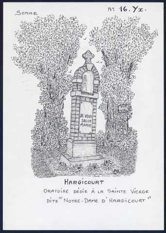 Hargicourt : oratoire dédié à la Sainte-Vierge - (Reproduction interdite sans autorisation - © Claude Piette)
