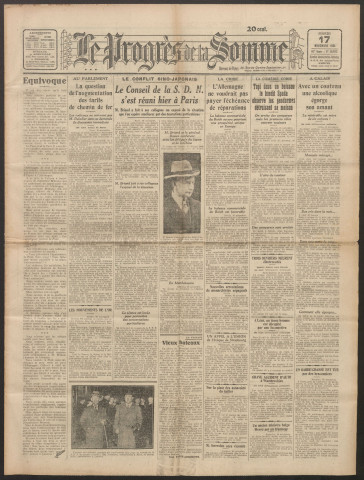 Le Progrès de la Somme, numéro 19072, 17 novembre 1931
