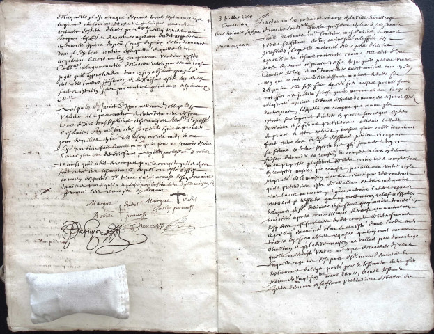 Etude de Me Jean-Baptiste Trencart à Amiens (étude n°12). Minutes de l'année 1668