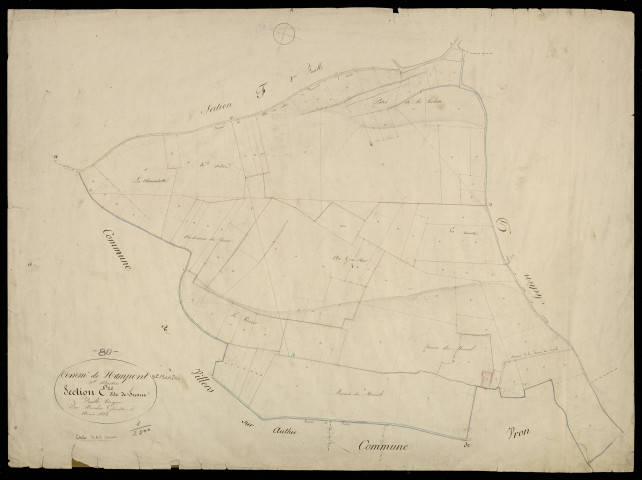 Plan du cadastre napoléonien - Nampont : Fresne, E