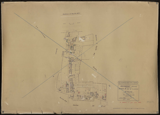 Plan du cadastre rénové - Boismont : section A3
