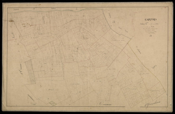Plan du cadastre napoléonien - Gapennes : Mellier (Le), C