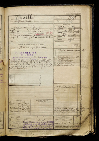 Quaillet, André Marcel Ernest, né le 06 septembre 1898 à Gamaches (Somme), classe 1918, matricule n° 1265, Bureau de recrutement d'Abbeville