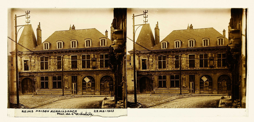 Reims. Maison Renaissance, rue de l'arbalète