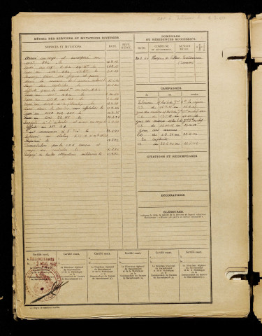 Beufe, Edmond Anatole, né le 20 novembre 1898 à Villers-Bretonneux (Somme), classe 1918, matricule n° 164, Bureau de recrutement d'Amiens