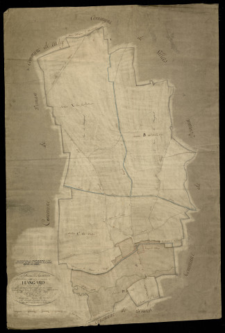 Plan du cadastre napoléonien - Hangard : tableau d'assemblage