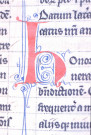 Lettrine : lettre H, ornant le Cartulaire n° 4 du Chapitre cathédral d'Amiens