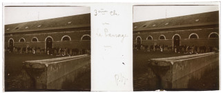 Abbeville. 3e chasseurs. Le pansage