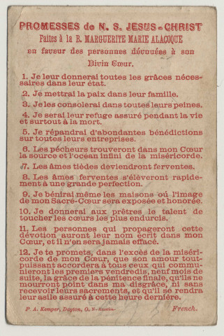 Voilà ce coeur qui a tant aimé les hommes, qu'il n'a rien épargné jusqu'à s'épuiser et se consommer pour leur témoigner son amour. Le Sacré Coeur de Jésus