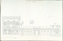 Hôtel de l'Intendance : projet de plan en coupe, attribué à l'architecte Rousseau