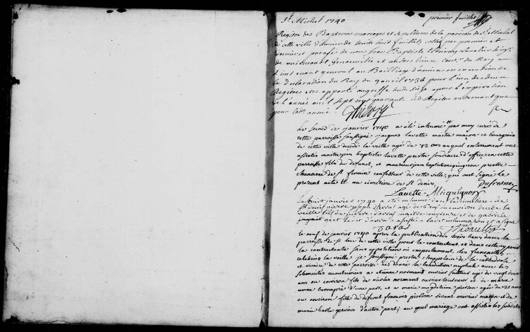 Amiens (Saint-Michel) : baptêmes, mariages, sépultures