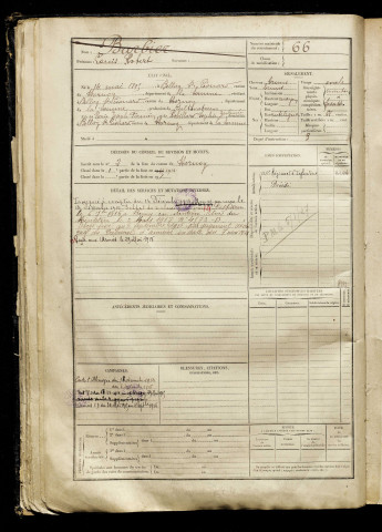 Barbier, Louis Robert, né le 14 mai 1895 à Belloy-Saint-Léonard (Somme), classe 1915, matricule n° 66, Bureau de recrutement d'Amiens