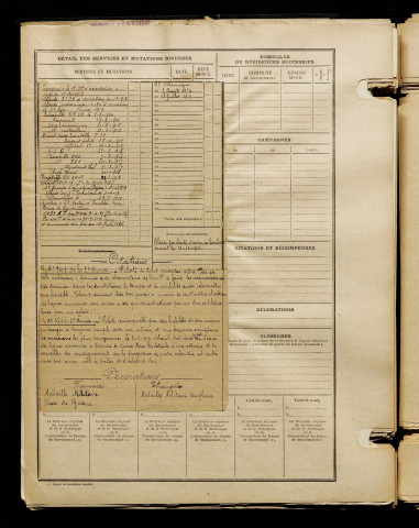 Magnier, Hermann Charles, né le 20 octobre 1891 à Amiens (Somme), classe 1911, matricule n° 1335, Bureau de recrutement d'Amiens