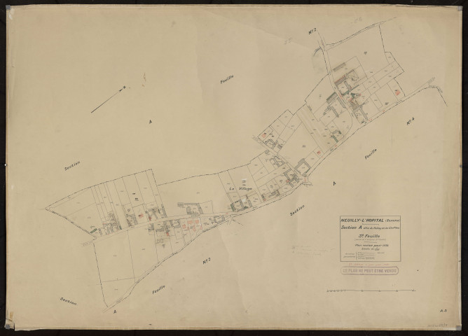 Plan du cadastre rénové - Neuilly-l'Hôpital : section A3