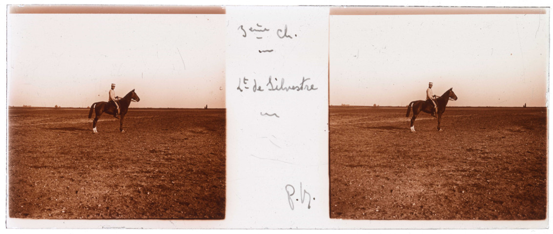 Abbeville. 3e chasseurs. Le lieutenant de Silvestre à cheval