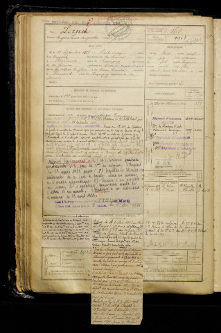 Pernel, Eugène Louis Auguste, né le 18 septembre 1888 à Saint-Ouen (Somme), classe 1908, matricule n° 160, Bureau de recrutement d'Amiens