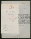 Témoignage de Gelas (de), Henri (Capitaine) et correspondance avec Jacques Péricard
