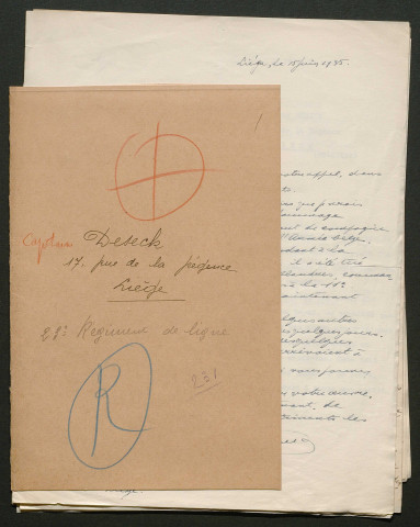 Témoignage de Deseck (Capitaine)#Bayen (Capitaine) et correspondance avec Jacques Péricard