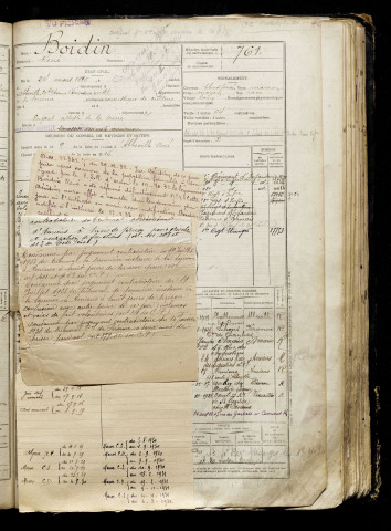 Boidin, René, né le 24 mars 1896, classe 1916, matricule n° 761, Bureau de recrutement d'Abbeville