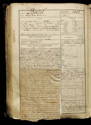 Boitel, Maurice Charles Alexandre, né le 04 mars 1896 à Doullens (Somme), classe 1916, matricule n° 1402, Bureau de recrutement d'Abbeville