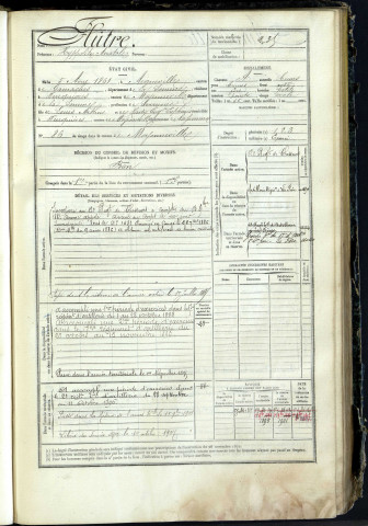 Flûtre, Hyppolite Anatole, né le 5 août 1861 à Aigneville (Somme, France), classe 1881, matricule n° 235, Bureau de recrutement d'Abbeville