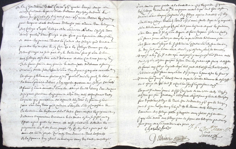 Etude de Me Jean Duval à Amiens (étude n°8). Minutes de l'année 1689