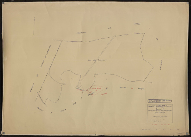Plan du cadastre rénové - Forest-l'Abbaye : section A1