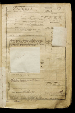 Pouillard, Charles Louis Philippe, né le 09 novembre 1885 à Devise (Somme), classe 1905, matricule n° 528, Bureau de recrutement d'Abbeville