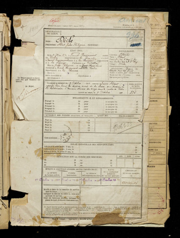 Dècle, Albert Jules Philogone, né le 10 mai 1890 à Hamel (Le) (Somme), classe 1910, matricule n° 996, Bureau de recrutement d'Amiens