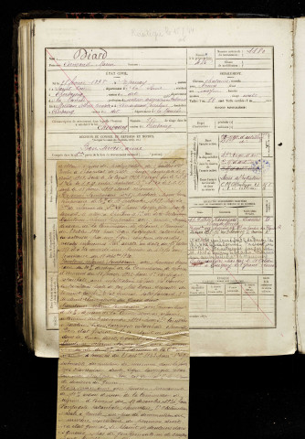 Diard, Armand Marin, né le 27 février 1898 à Épinay-sur-Seine (Seine-Saint-Denis), classe 1918, matricule n° 1180, Bureau de recrutement d'Amiens