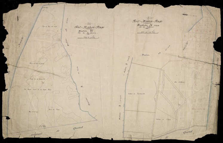 Plan du cadastre napoléonien - Fort-Mahon-Plage : Garenne (La), H