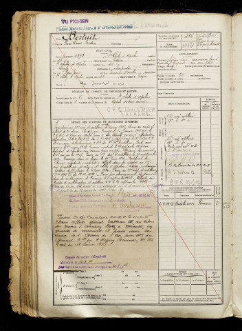 Bertuit, Pierre Louis Isidore, né le 04 mars 1898 à Saint-Chély-d'Apcher (Lozère), classe 1918, matricule n° 494, Bureau de recrutement de Péronne