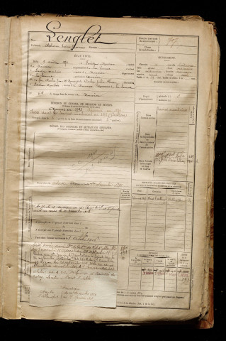 Lenglet, Alphonse Isévice Romain, né le 09 août 1872 à Forest-Montiers (Somme), classe 1892, matricule n° 707, Bureau de recrutement d'Abbeville