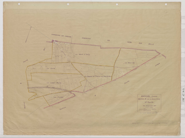 Plan du cadastre rénové - Bacouel : section A2