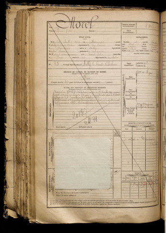 Morel, Pierre Victor, né le 23 juillet 1869 à Brucamps (Somme), classe 1889, matricule n° 846, Bureau de recrutement d'Abbeville