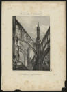 Cathédrale d'Amiens. (Picardie). Vue des contreforts de la nef transversale prise sur la galerie extérieure