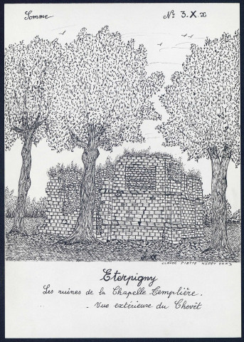 Eterpigny : ruines de la chapelle templière - (Reproduction interdite sans autorisation - © Claude Piette)