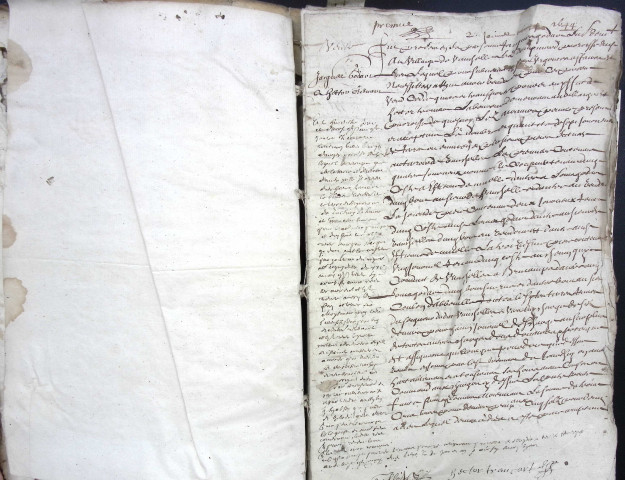 Etude de Me Antoine Ricard à Amiens (étude n°25). Minutes de l'année 1644