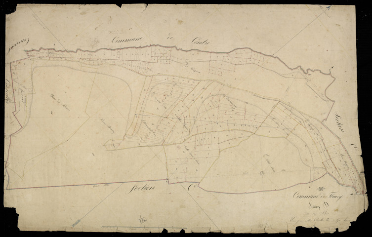Plan du cadastre napoléonien - Fleury : Bois (Les), D