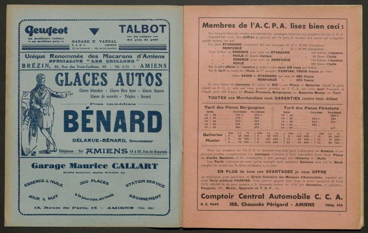 L'Automobile au Pays Picard. Revue mensuelle de l'Automobile-Club de Picardie et de l'Aisne, 258, mars 1933