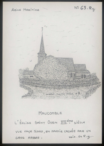 Maucomble (Seine-Maritime) : église Saint-Ouen, face nord - (Reproduction interdite sans autorisation - © Claude Piette)