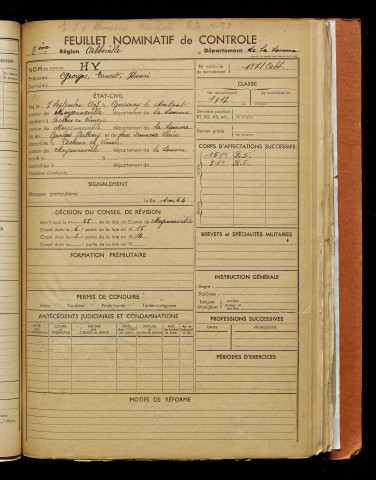 Hy, Georges Ernest Henri, né le 07 septembre 1897 à Quesnoy-le-Montant (Somme), classe 1917, matricule n° 127, Bureau de recrutement d'Abbeville