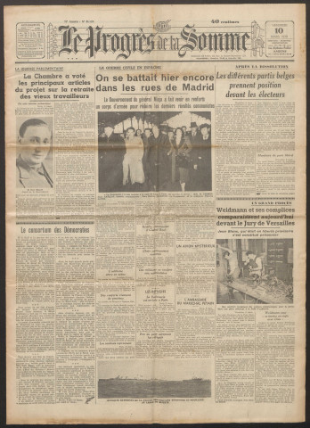 Le Progrès de la Somme, numéro 21720, 10 mars 1939